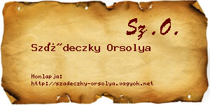 Szádeczky Orsolya névjegykártya